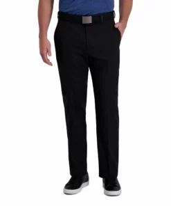 Men's Haggar® Cool Right® Performance Flex Classic-Fit Flat-Front Pants 17 Men's Haggar® Cool Right® Performance Flex Classic-Fit Flat-Front Pants -Casual Outfits For Men Elegant store 3930126 Black