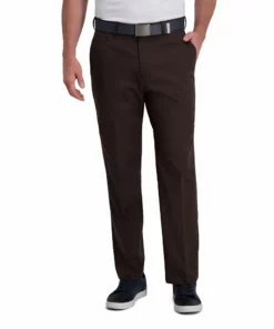 Men's Haggar® Cool Right® Performance Flex Classic-Fit Flat-Front Pants