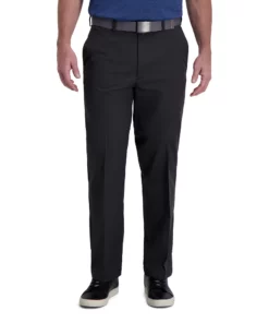 Men's Haggar® Cool Right® Performance Flex Classic-Fit Flat-Front Pants 16 Men's Haggar® Cool Right® Performance Flex Classic-Fit Flat-Front Pants -Casual Outfits For Men Elegant store 3930126 Dark Gray