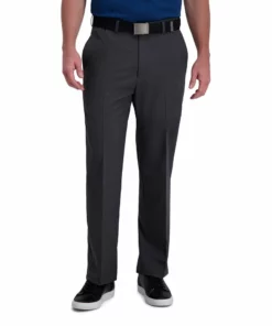 Men's Haggar® Cool Right® Performance Flex Classic-Fit Flat-Front Pants 20 Men's Haggar® Cool Right® Performance Flex Classic-Fit Flat-Front Pants -Casual Outfits For Men Elegant store 3930126 Dark Gray Heather
