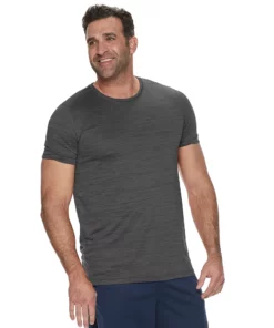 Big & Tall Tek Gear® Dry Tek Tee -Casual Outfits For Men Elegant store 3933692 Ash Black