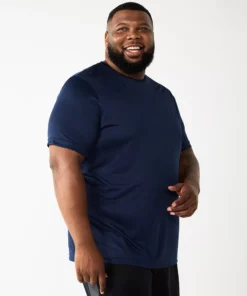 Big & Tall Tek Gear® Dry Tek Tee -Casual Outfits For Men Elegant store 3933692 Dress Blue