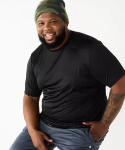 Big & Tall Tek Gear® Dry Tek Tee -Casual Outfits For Men Elegant store 3933692 Mineral Black