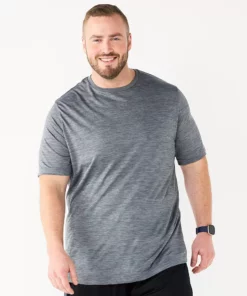 Big & Tall Tek Gear® Dry Tek Tee -Casual Outfits For Men Elegant store 3933692 Slate Gray