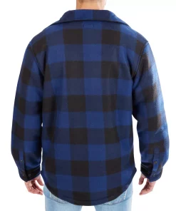 Men's Smith's Workwear Sherpa-Lined Plaid Microfleece Shirt Jacket -Casual Outfits For Men Elegant store 4134567 ALT