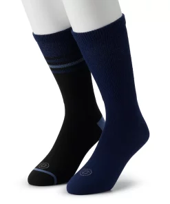 Men's Doctor's Choice 2-pack Diabetic Non-Cushioned Crew Socks 6 Men's Doctor's Choice 2-pack Diabetic Non-Cushioned Crew Socks -Casual Outfits For Men Elegant store 4141125 Black Navy