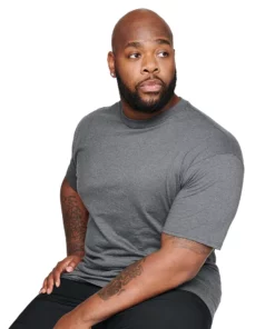 Big & Tall Hanes® Beefy-T Tee -Casual Outfits For Men Elegant store 4206496 Charcoal Heather