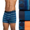 Men's Jockey® ActiveStretch™ 3-Pack Boxer Briefs -Casual Outfits For Men Elegant store 4221648 Blue Stripe Orange