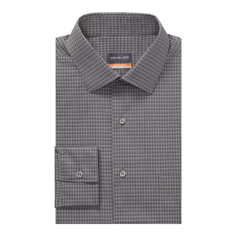 Men's Van Heusen Regular-Fit Stain Shield Spread-Collar Dress Shirt 3 Men's Van Heusen Regular-Fit Stain Shield Spread-Collar Dress Shirt