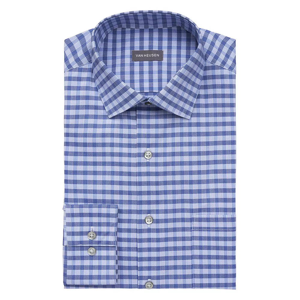 Men's Van Heusen Regular-Fit Stain Shield Spread-Collar Dress Shirt 11 Men's Van Heusen Regular-Fit Stain Shield Spread-Collar Dress Shirt - Image 9