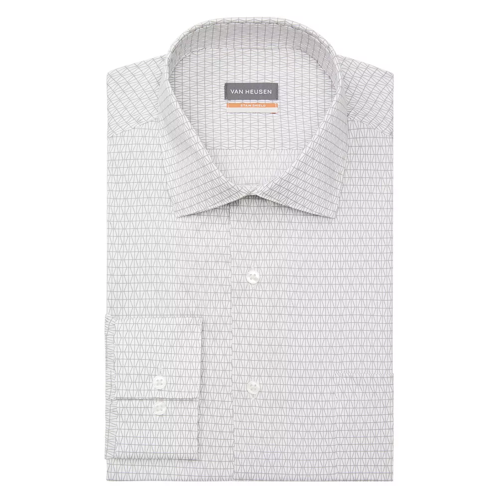Men's Van Heusen Regular-Fit Stain Shield Spread-Collar Dress Shirt 8 Men's Van Heusen Regular-Fit Stain Shield Spread-Collar Dress Shirt - Image 6