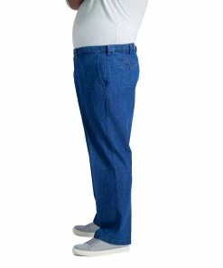 Big & Tall Haggar® Work to Weekend® Flat-Front Denim Pants 10 Big & Tall Haggar® Work to Weekend® Flat-Front Denim Pants -Casual Outfits For Men Elegant store 425176 ALT2
