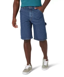 Men's Wrangler Denim Carpenter Shorts -Casual Outfits For Men Elegant store 4277542 Dark Indigo