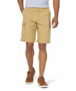 Men's Wrangler Twill Cargo Shorts -Casual Outfits For Men Elegant store 4278283 Brushed Almond