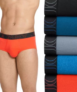 Men's Jockey® 5-pack ActiveBlend® Briefs -Casual Outfits For Men Elegant store 4356846 Black Blue Silver Red