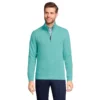 Men's Lands' End Bedford Regular-Fit Ribbed Quarter-Zip Pullover Sweater -Casual Outfits For Men Elegant store 4422815 Teal Shadow Heather