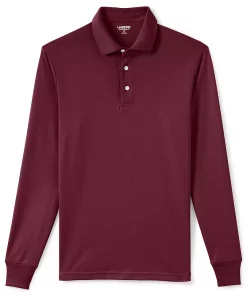 Men's Lands' End Soft Supima Polo 14 Men's Lands' End Soft Supima Polo -Casual Outfits For Men Elegant store 4423098 Deep Claret