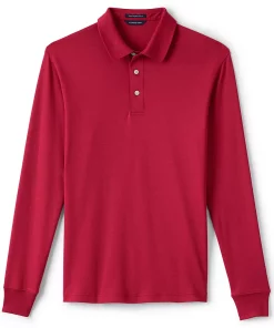 Men's Lands' End Soft Supima Polo 22 Men's Lands' End Soft Supima Polo -Casual Outfits For Men Elegant store 4423098 Rich Red