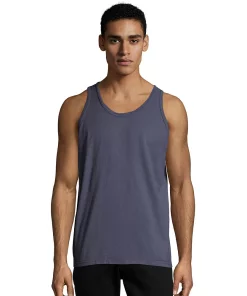 Men's Hanes® ComfortWash Garment-Dyed Tank -Casual Outfits For Men Elegant store 4462636 Anchor Slate