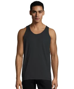Men's Hanes® ComfortWash Garment-Dyed Tank -Casual Outfits For Men Elegant store 4462636 Black