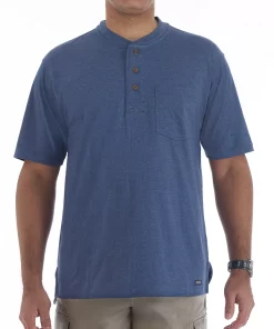 Men's Smith's Workwear Henley 14 Men's Smith's Workwear Henley -Casual Outfits For Men Elegant store 4483285 Denim Blue Heather