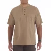 Men's Smith's Workwear Henley 1 Men's Smith's Workwear Henley -Casual Outfits For Men Elegant store 4483285 Khaki Heather