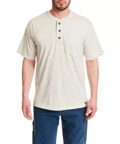 Men's Smith's Workwear Henley 18 Men's Smith's Workwear Henley -Casual Outfits For Men Elegant store 4483285 Oatmeal Heather
