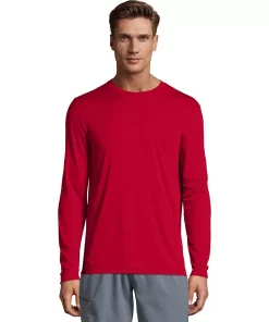 Men's Hanes® CoolDRI Performance Tee -Casual Outfits For Men Elegant store 4489039 Deep Red