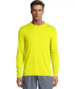 Men's Hanes® CoolDRI Performance Tee -Casual Outfits For Men Elegant store 4489039 Safety Green