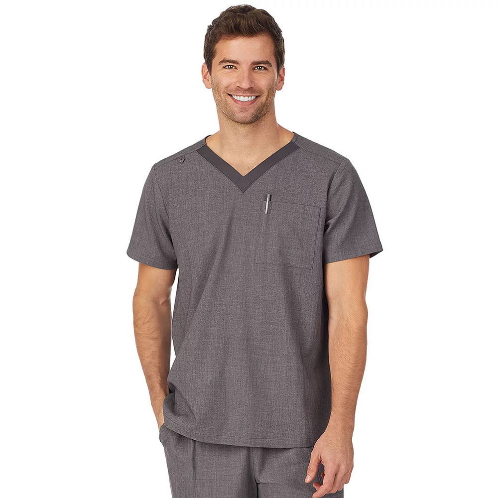 Men's Cuddl Duds® Scrubs Classic V-Neck Top With Pockets 7 Men's Cuddl Duds® Scrubs Classic V-Neck Top With Pockets - Image 5
