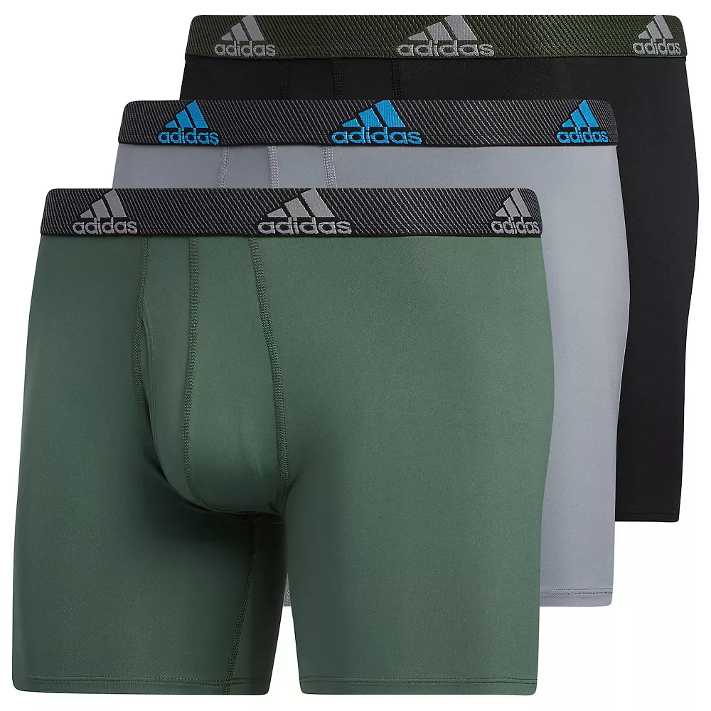 Men's adidas Performance 3-Pack Long Boxer Briefs 9 Men's adidas Performance 3-Pack Long Boxer Briefs - Image 7