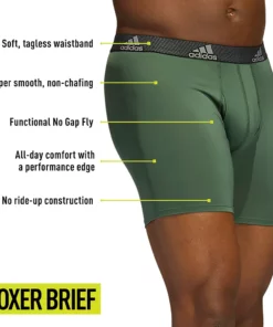 Men's adidas Performance 3-Pack Long Boxer Briefs 20 Men's adidas Performance 3-Pack Long Boxer Briefs -Casual Outfits For Men Elegant store 4517771 ALT2
