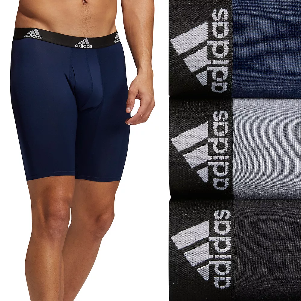 Men's adidas Performance 3-Pack Long Boxer Briefs 5 Men's adidas Performance 3-Pack Long Boxer Briefs - Image 3