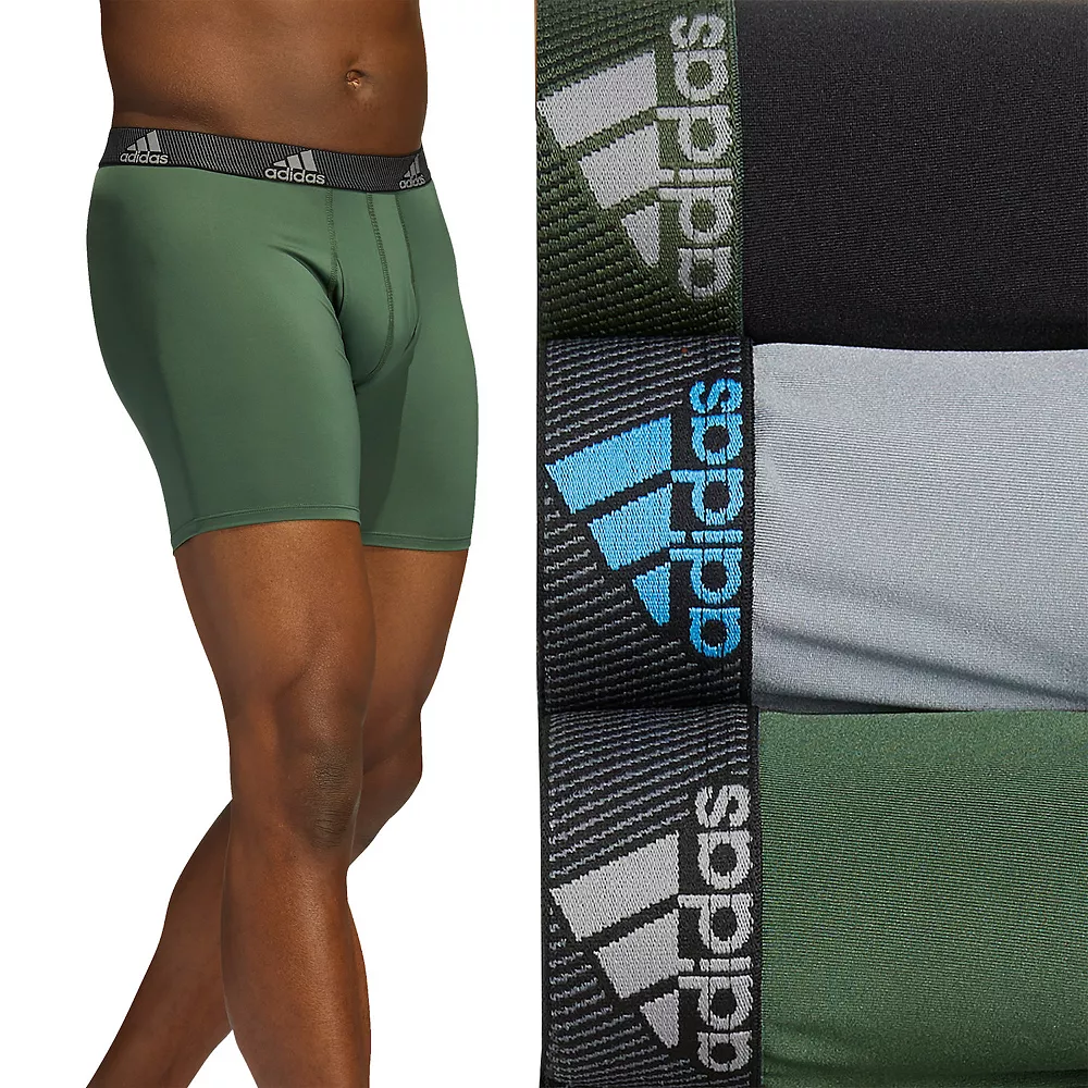 Men's adidas Performance 3-Pack Long Boxer Briefs 6 Men's adidas Performance 3-Pack Long Boxer Briefs - Image 4