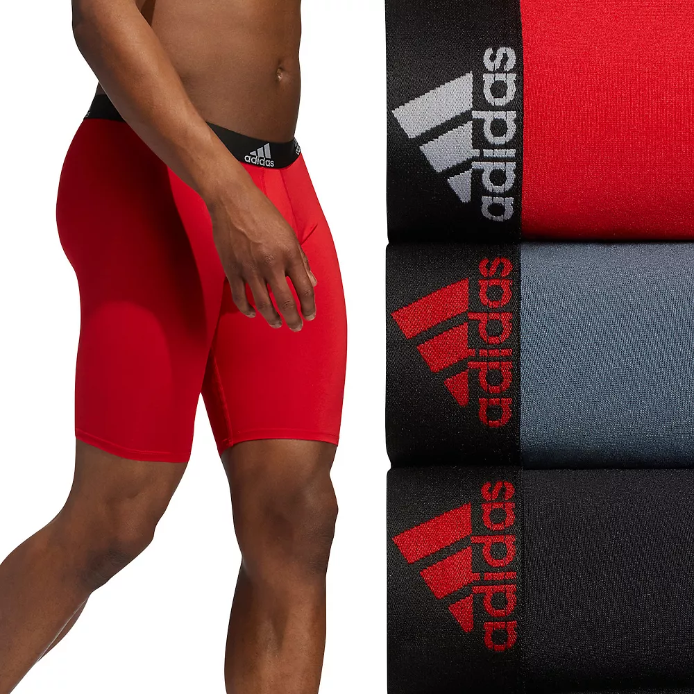 Men's adidas Performance 3-Pack Long Boxer Briefs 4 Men's adidas Performance 3-Pack Long Boxer Briefs - Image 2