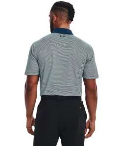 Men's Under Armour Striped Classic-Fit Performance Golf Polo -Casual Outfits For Men Elegant store 4526407 ALT