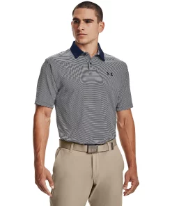 Men's Under Armour Striped Classic-Fit Performance Golf Polo -Casual Outfits For Men Elegant store 4526407 Academy