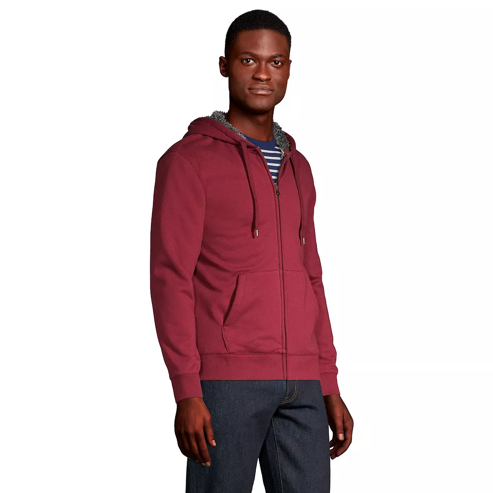Big & Tall Lands' End Serious Sweats Full-Zip Sherpa Hoodie 9 Big & Tall Lands' End Serious Sweats Full-Zip Sherpa Hoodie - Image 7