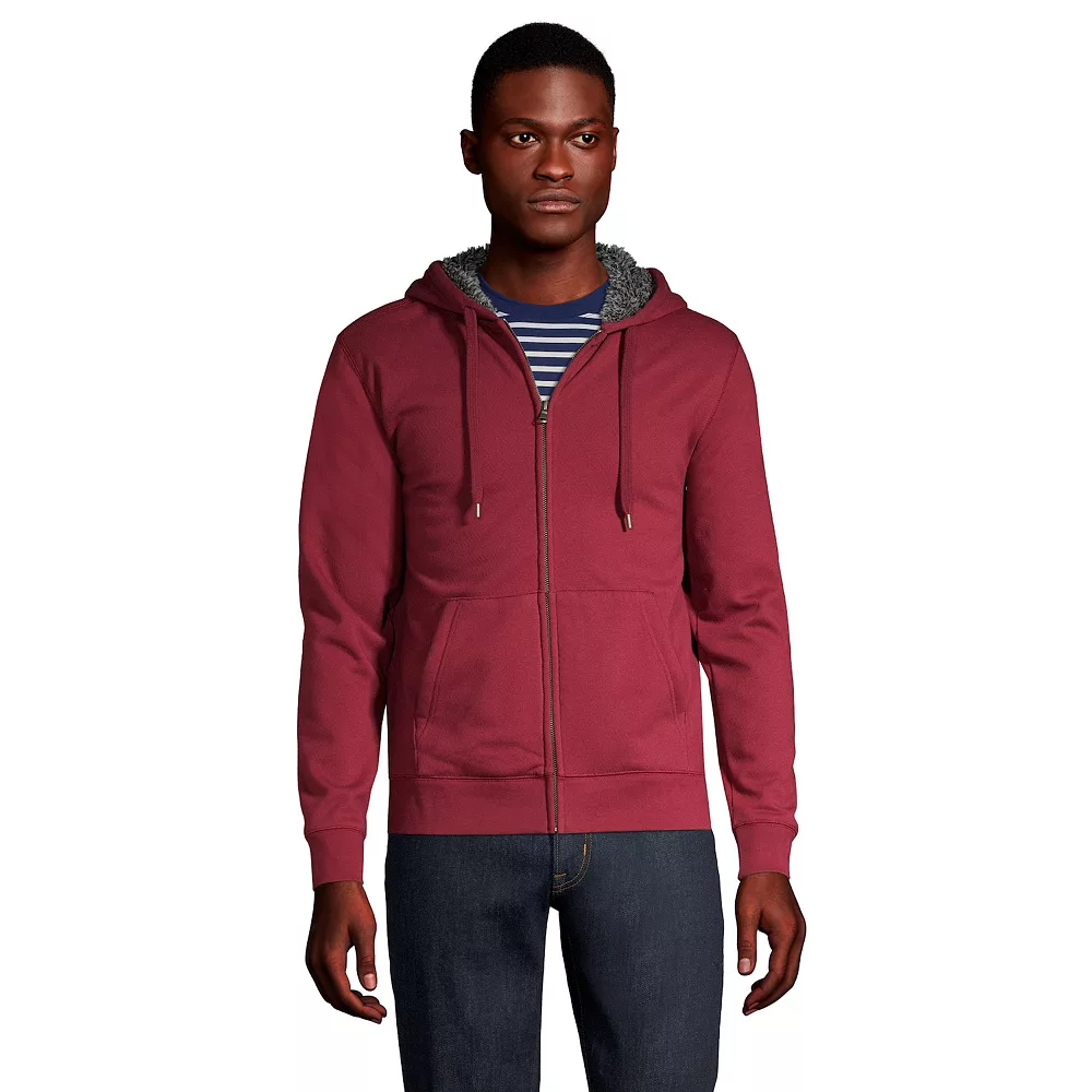 Big & Tall Lands' End Serious Sweats Full-Zip Sherpa Hoodie 7 Big & Tall Lands' End Serious Sweats Full-Zip Sherpa Hoodie - Image 5
