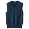Big & Tall Lands' End Fine-Gauge Supima Cotton Sweater Vest 1 Big & Tall Lands' End Fine-Gauge Supima Cotton Sweater Vest -Casual Outfits For Men Elegant store 4552517 Radiant Navy
