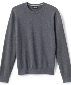 Big & Tall Lands' End Fine-Gauge Supima Cotton Crewneck Sweater