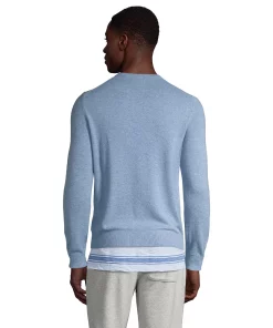 Big & Tall Lands' End Fine-Gauge Cashmere V-neck Sweater -Casual Outfits For Men Elegant store 4552781 ALT
