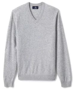 Big & Tall Lands' End Fine-Gauge Cashmere V-neck Sweater
