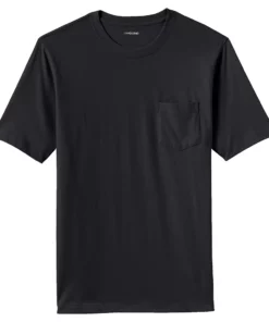 Men's Land's End Super-T Short Sleeve T-Shirt with Pocket 20 Men's Land's End Super-T Short Sleeve T-Shirt with Pocket -Casual Outfits For Men Elegant store 4553947 Black