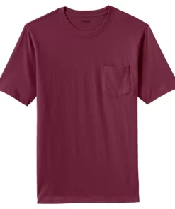Men's Land's End Super-T Short Sleeve T-Shirt with Pocket 21 Men's Land's End Super-T Short Sleeve T-Shirt with Pocket -Casual Outfits For Men Elegant store 4553947 Rich Burgundy