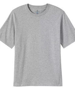 Men's Lands' End Super-T Short Sleeve T-Shirt -Casual Outfits For Men Elegant store 4553953 Gray Heather