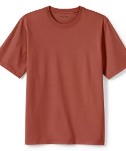 Men's Lands' End Super-T Short Sleeve T-Shirt -Casual Outfits For Men Elegant store 4553953 Red
