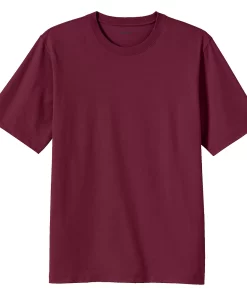 Men's Lands' End Super-T Short Sleeve T-Shirt -Casual Outfits For Men Elegant store 4553953 Rich Burgundy