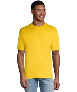 Men's Lands' End Super-T Short Sleeve T-Shirt -Casual Outfits For Men Elegant store 4553953 Sunset Yellow