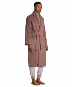 Men's Lands' End Calf-Length Turkish Terry Robe -Casual Outfits For Men Elegant store 4555496 ALT2